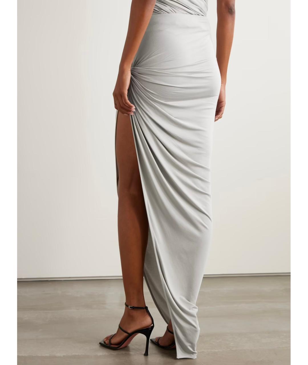 RICK OWENS Серая юбка макси, фото 3