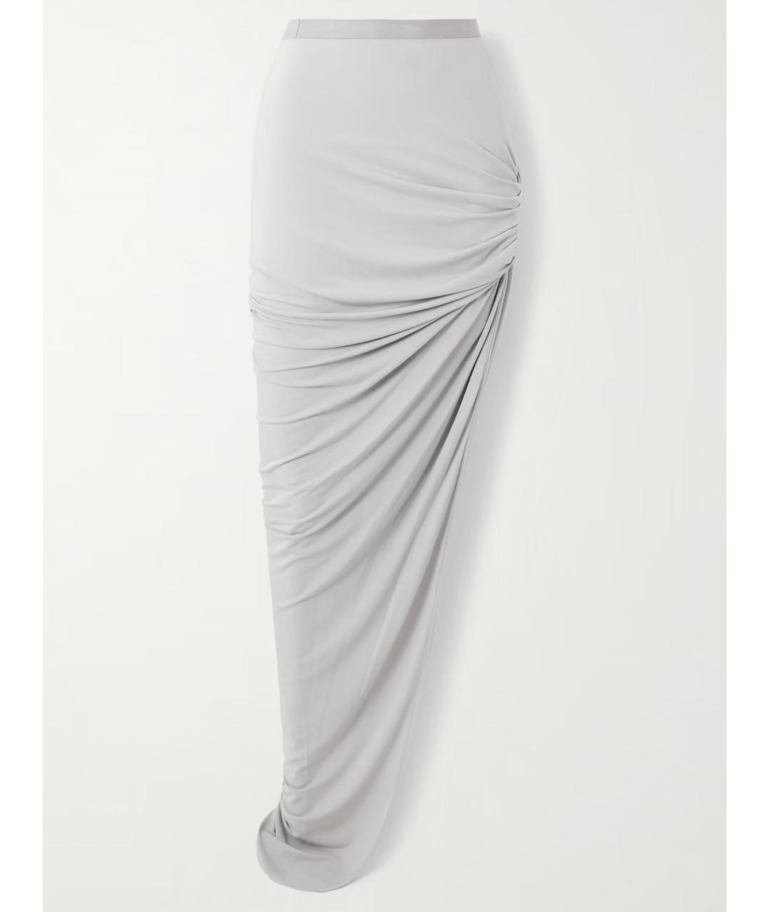 RICK OWENS Серая юбка макси, фото 4