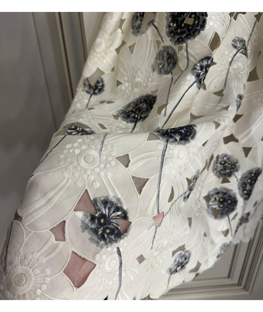 VALENTINO Белое хлопковое повседневное платье, фото 3