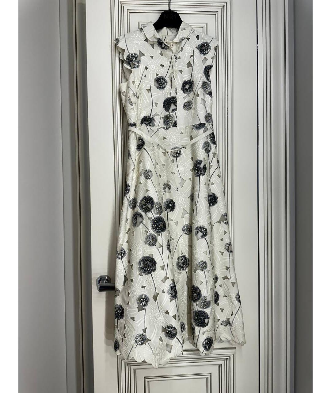 VALENTINO Белое хлопковое повседневное платье, фото 6