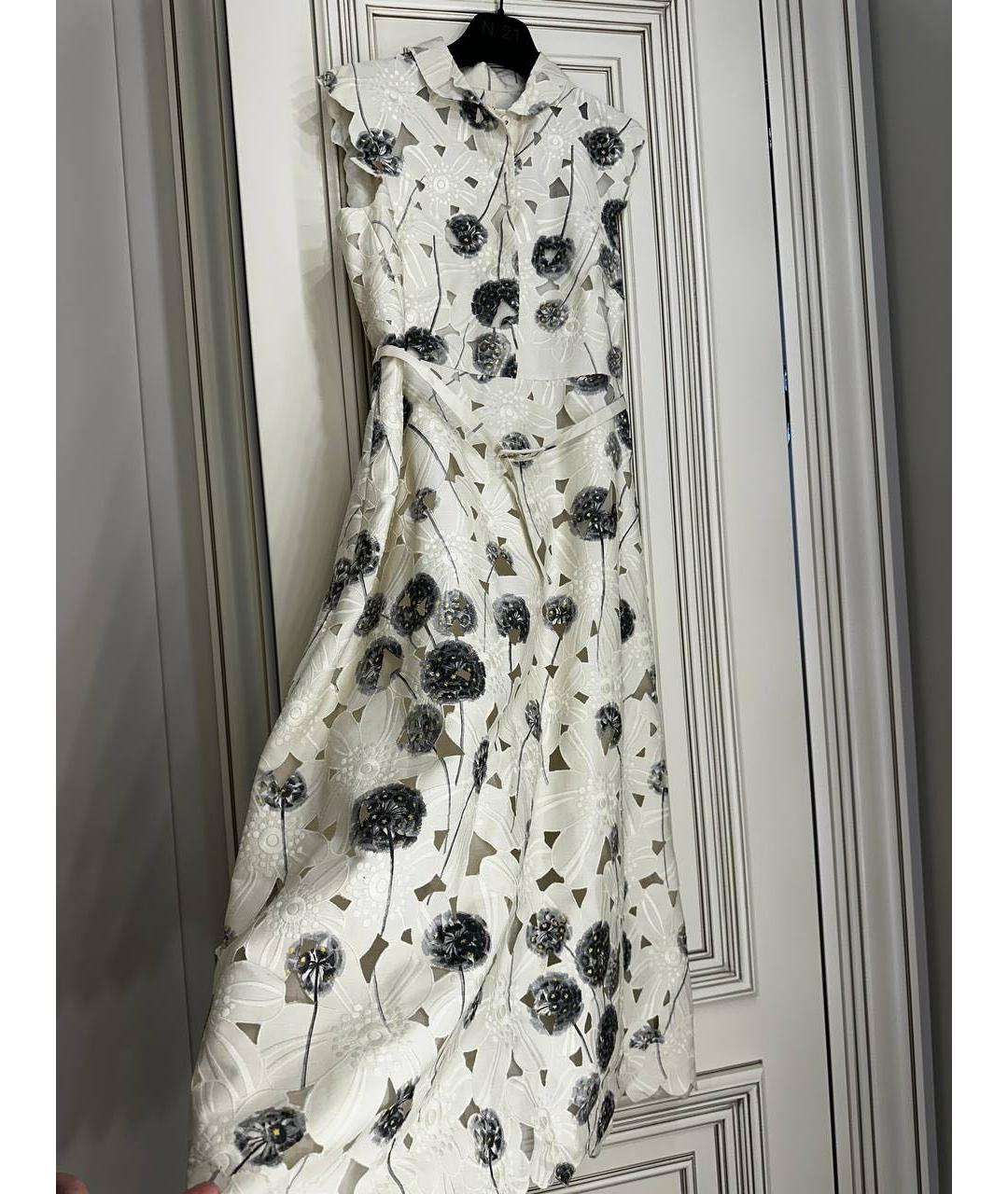 VALENTINO Белое хлопковое повседневное платье, фото 5