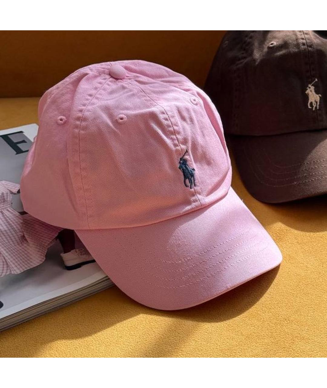 POLO RALPH LAUREN Розовая хлопковая кепка, фото 6