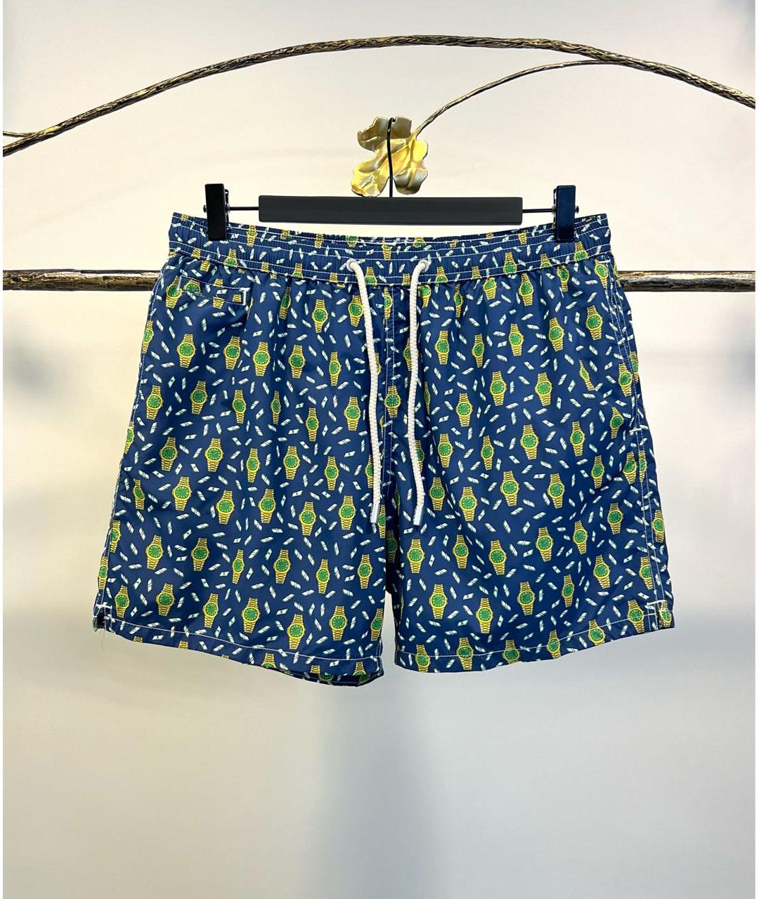 MC2 SAINT BARTH Синие полиэстеровые шорты, фото 6