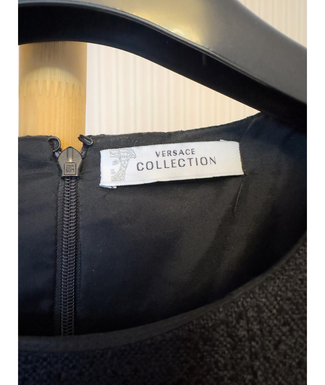 VERSACE COLLECTION Синее хлопковое повседневное платье, фото 3