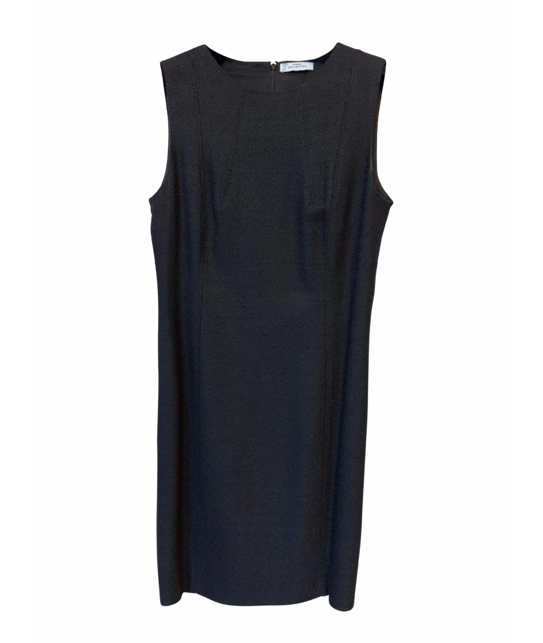 VERSACE COLLECTION Синее хлопковое повседневное платье, фото 1