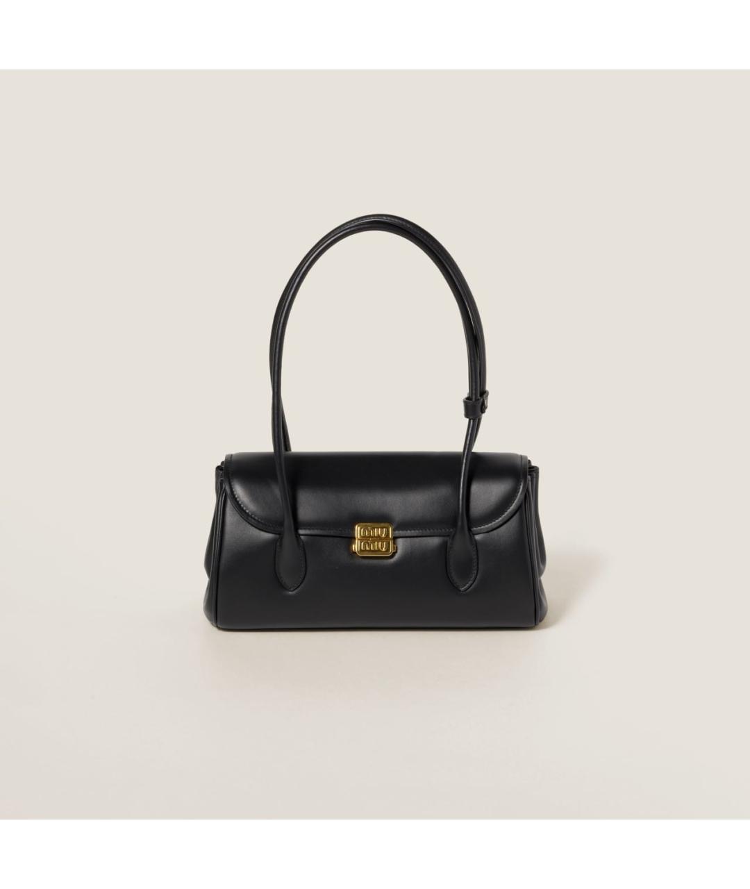 MIU MIU Черная кожаная сумка через плечо, фото 7