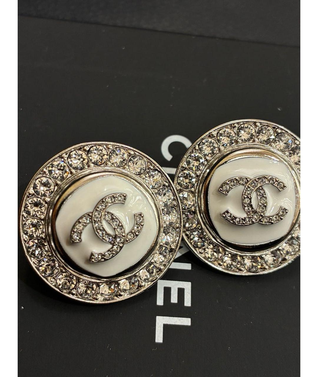CHANEL Серебряные металлические серьги, фото 3