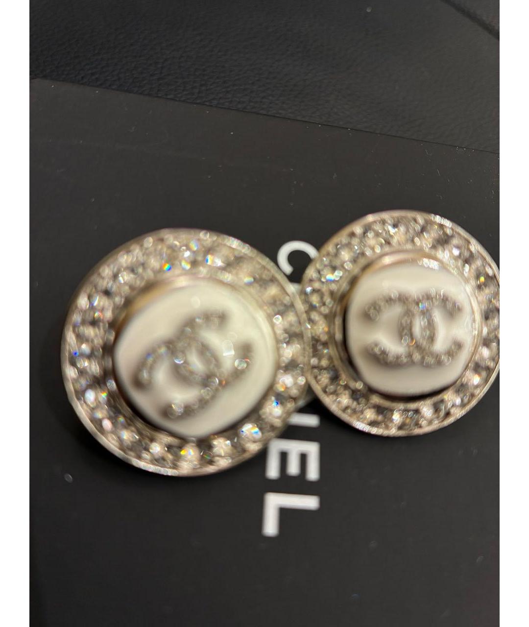 CHANEL Серебряные металлические серьги, фото 4