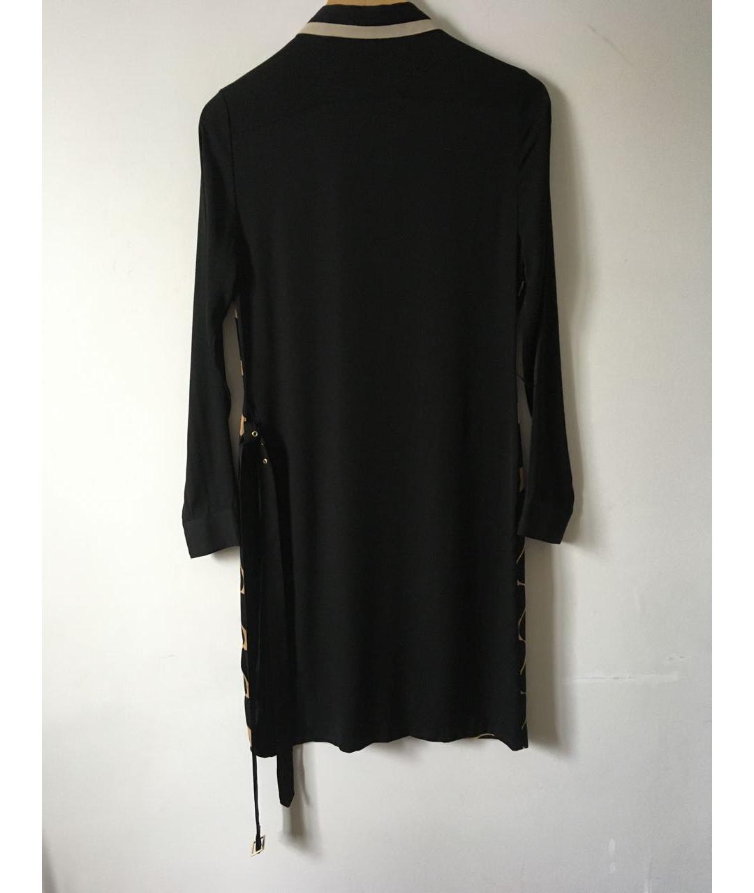 DIANE VON FURSTENBERG Черное шелковое повседневное платье, фото 2