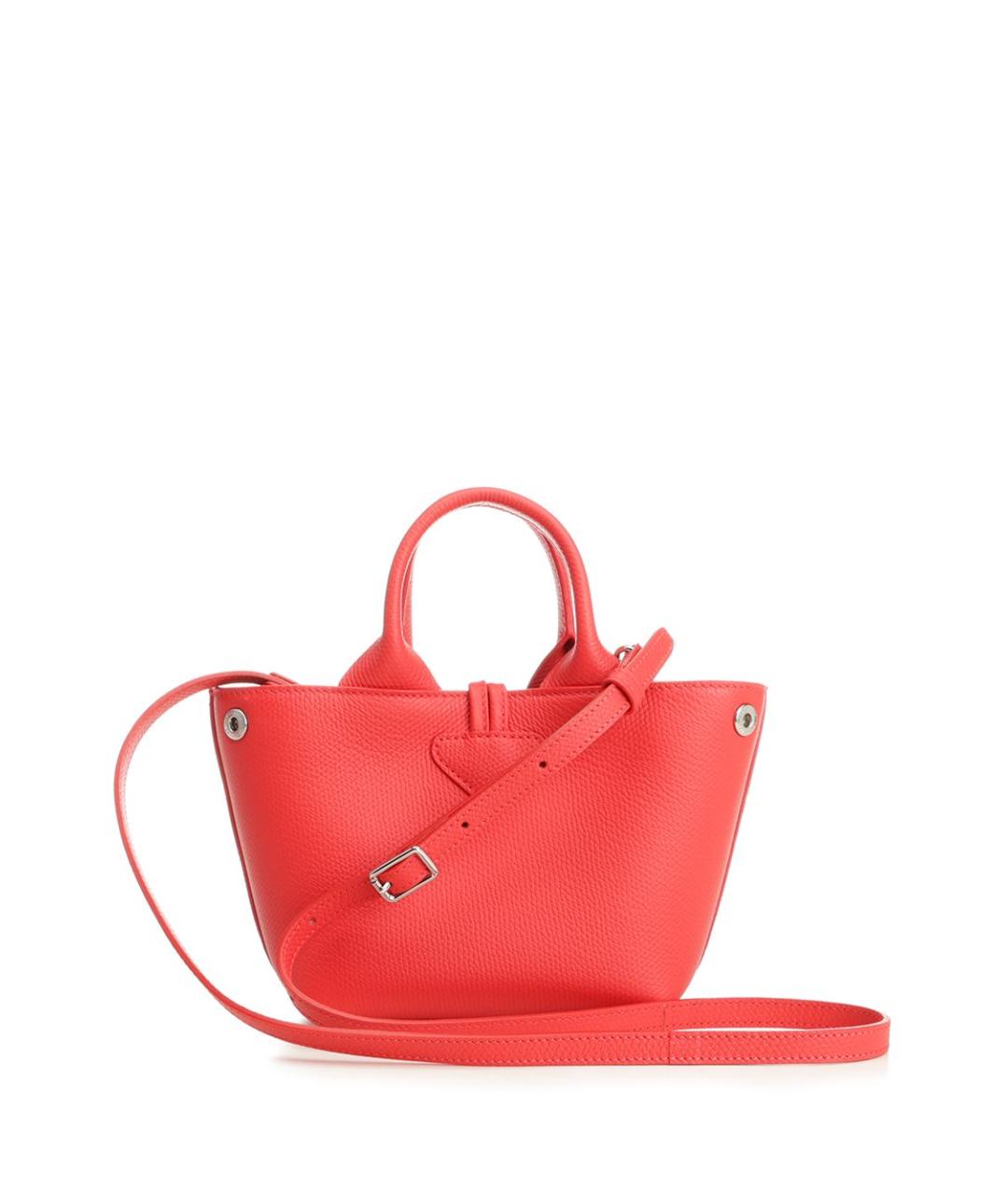 LONGCHAMP Красная кожаная сумка с короткими ручками, фото 3