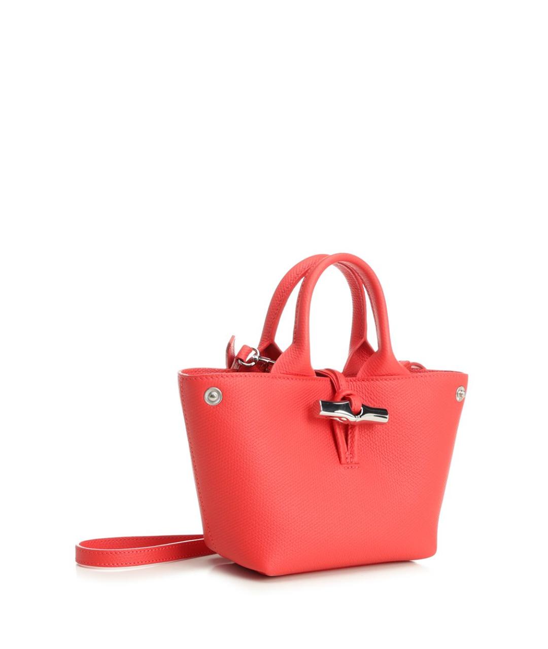 LONGCHAMP Красная кожаная сумка с короткими ручками, фото 2