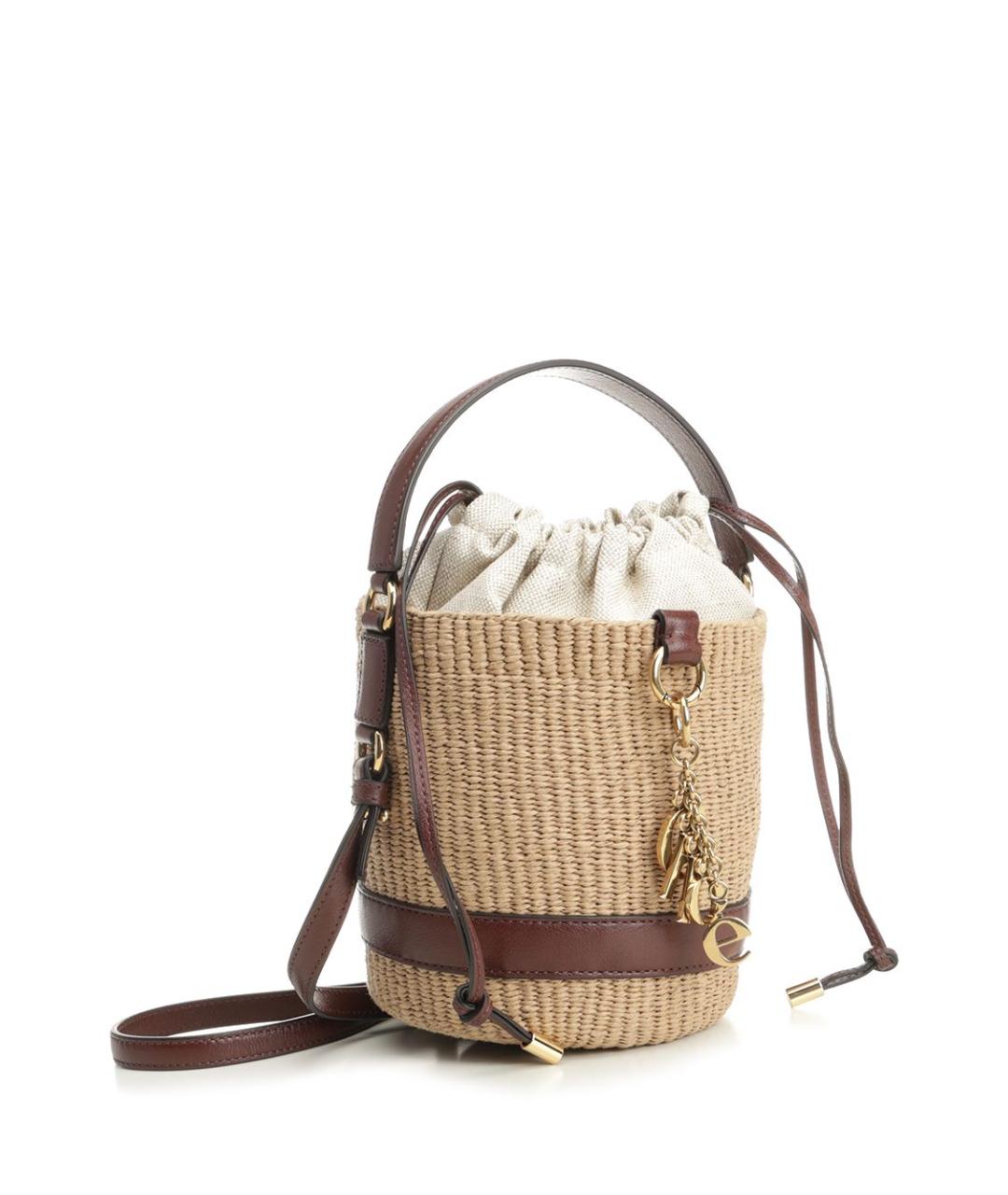 CHLOE Бежевая пелетеная сумка через плечо, фото 2