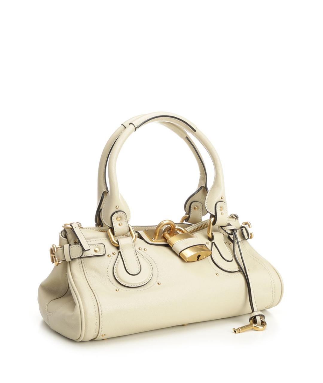 CHLOE Белая кожаная сумка тоут, фото 2