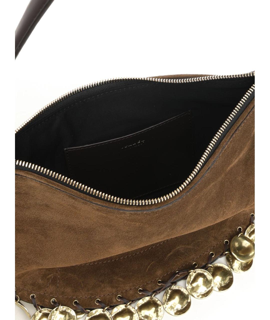 ISABEL MARANT Коричневая замшевая сумка через плечо, фото 4