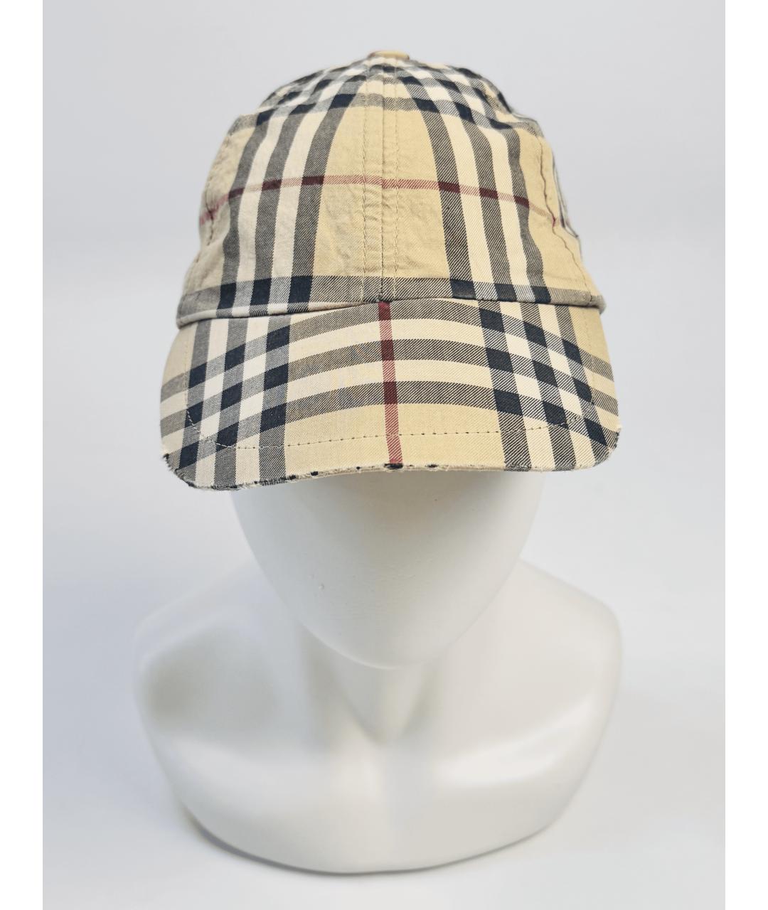 BURBERRY Бежевая хлопковая кепка/бейсболка, фото 3