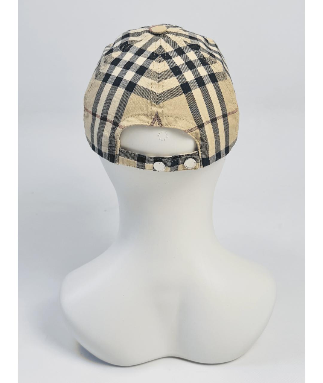 BURBERRY Бежевая хлопковая кепка/бейсболка, фото 4