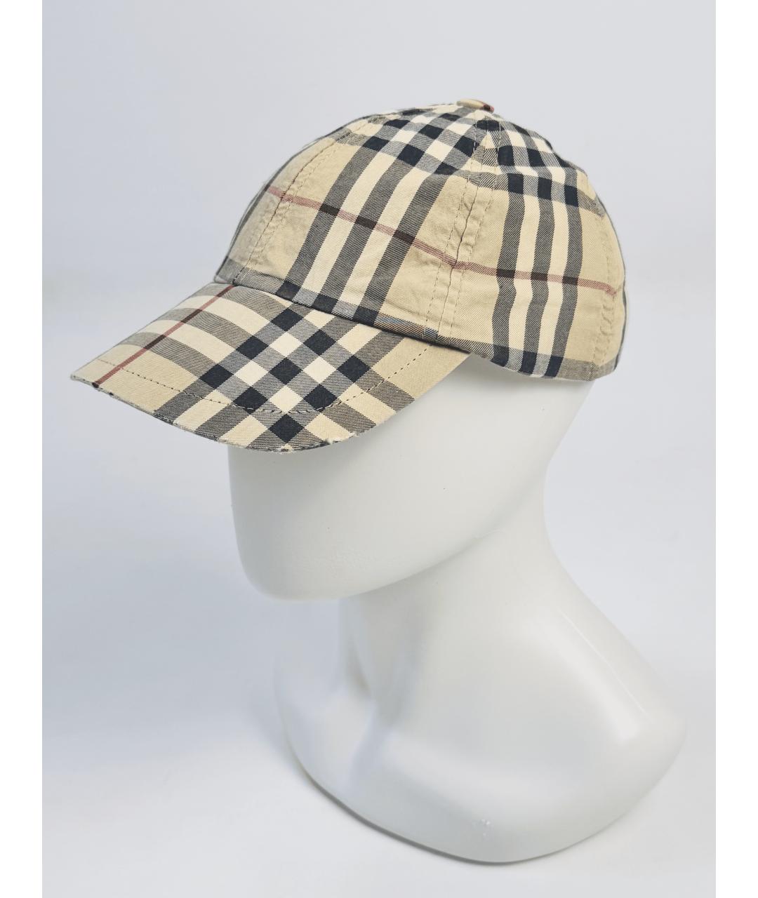 BURBERRY Бежевая хлопковая кепка/бейсболка, фото 2