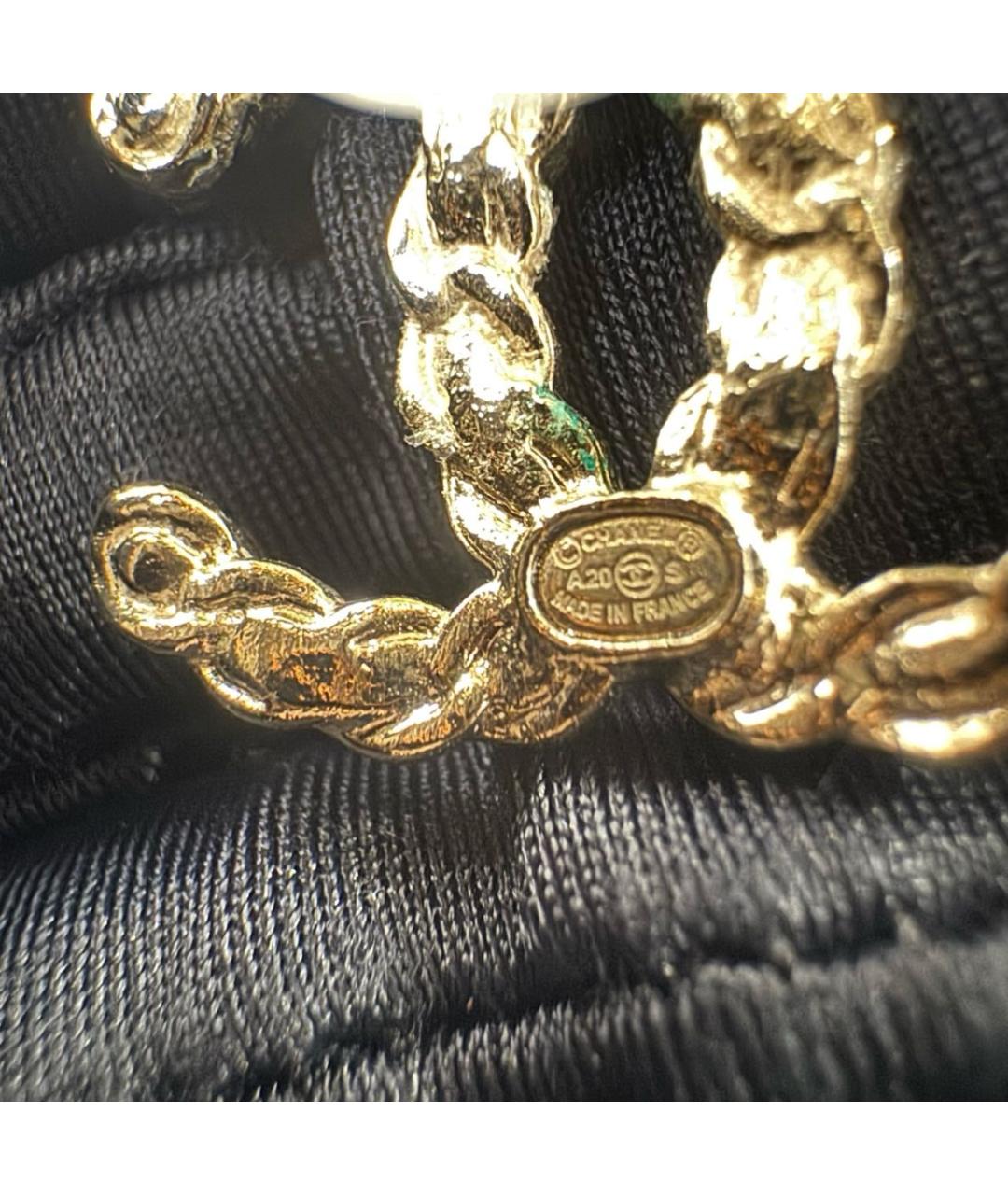 CHANEL Золотые металлические серьги, фото 6