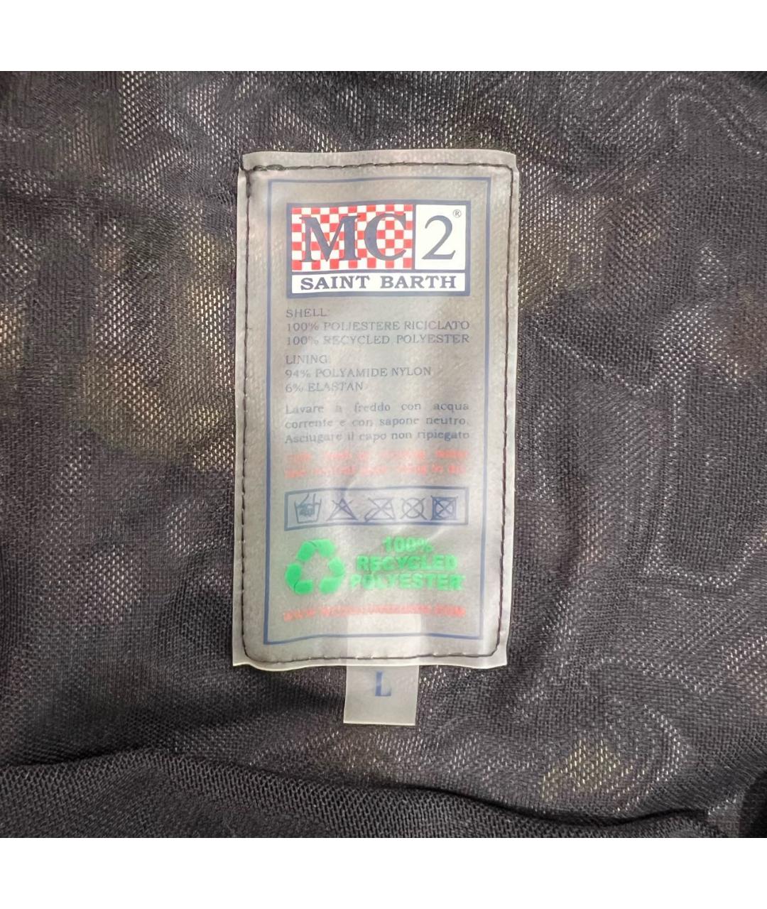 MC2 SAINT BARTH Черные полиэстеровые шорты, фото 5