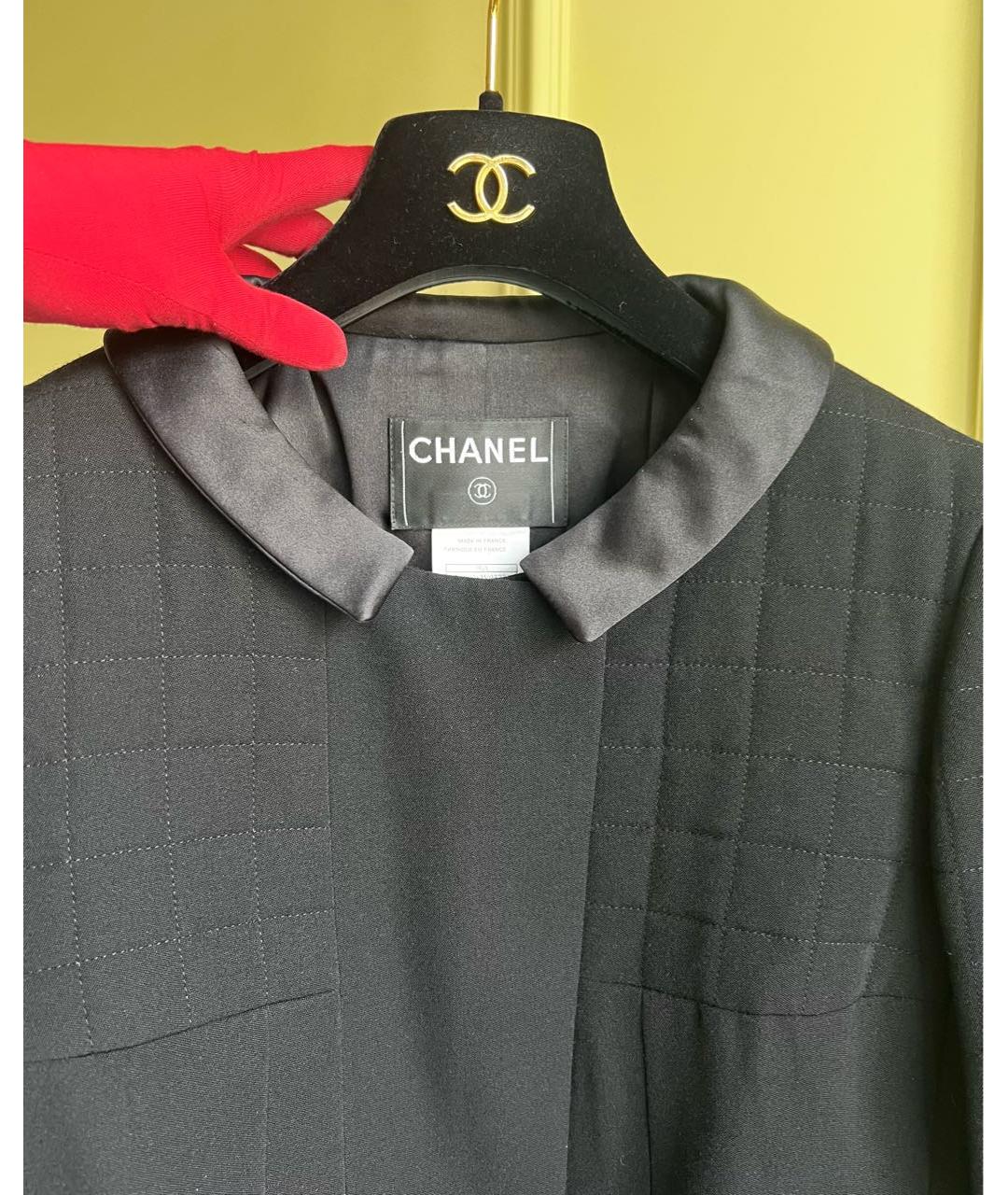 CHANEL Черный шерстяной жакет/пиджак, фото 2