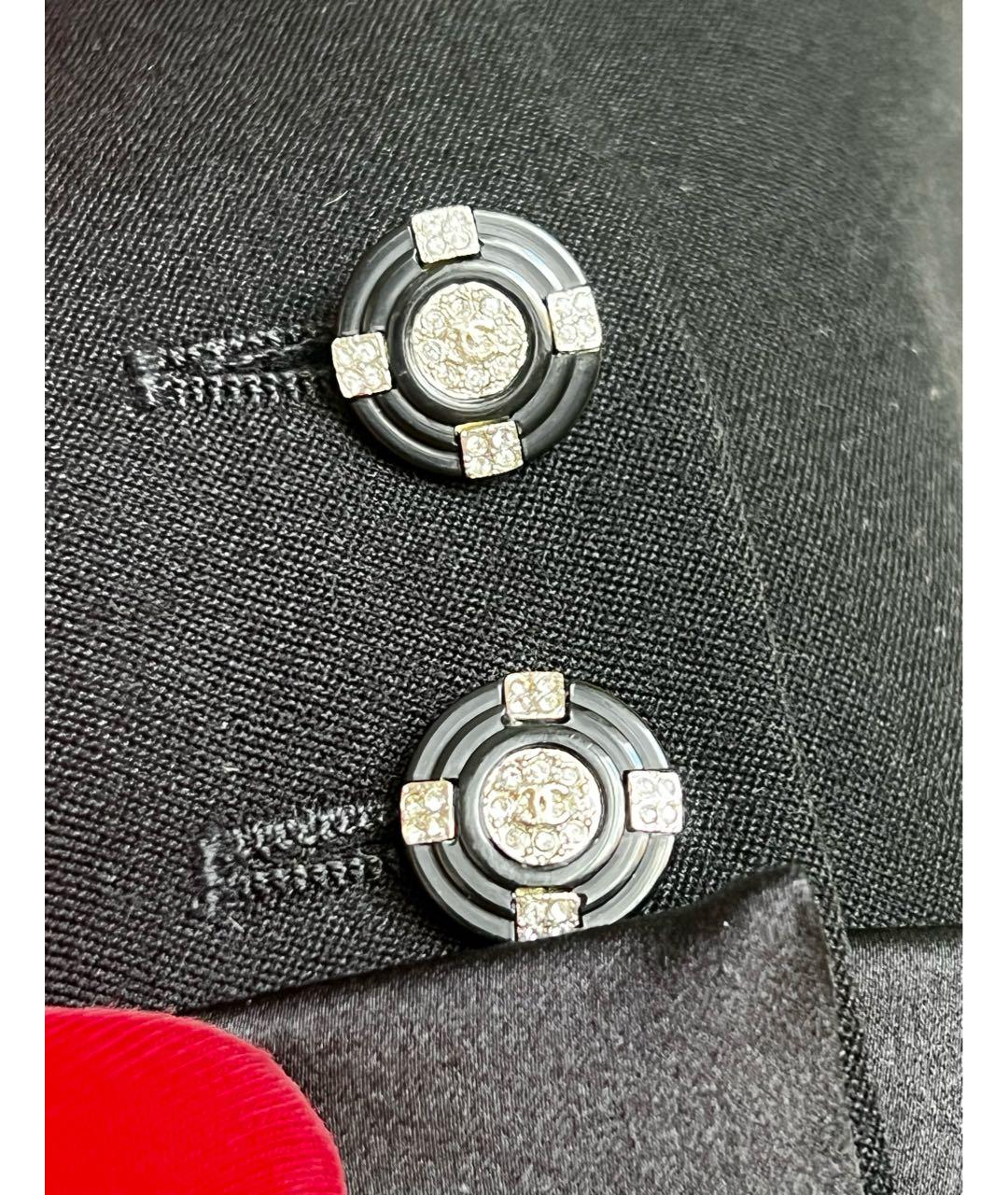 CHANEL Черный шерстяной жакет/пиджак, фото 5