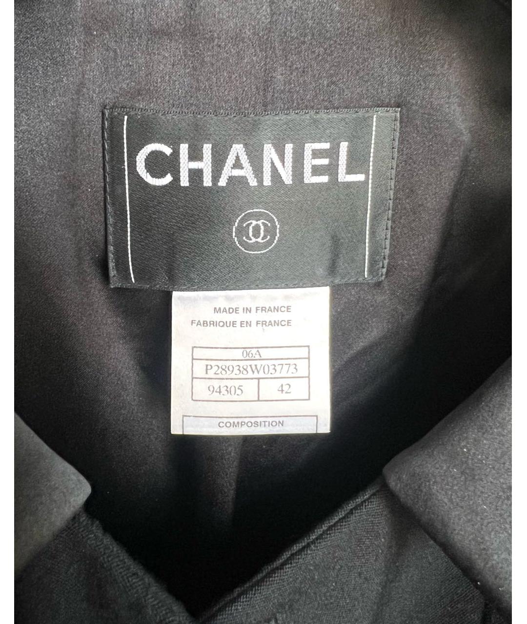CHANEL Черный шерстяной жакет/пиджак, фото 6