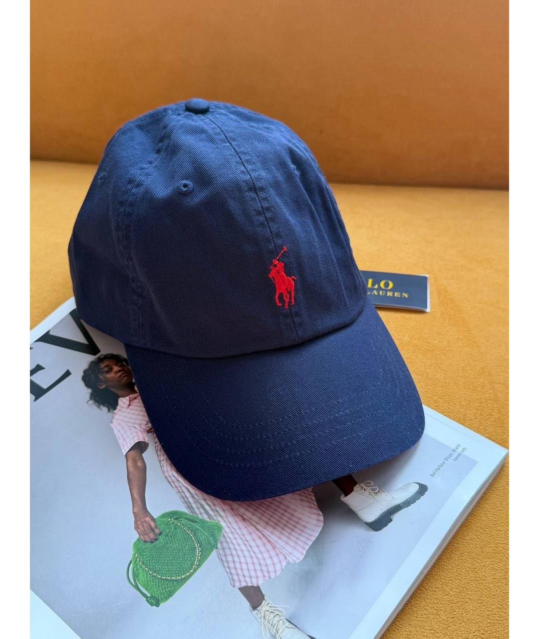 POLO RALPH LAUREN Темно-синяя хлопковая кепка, фото 5