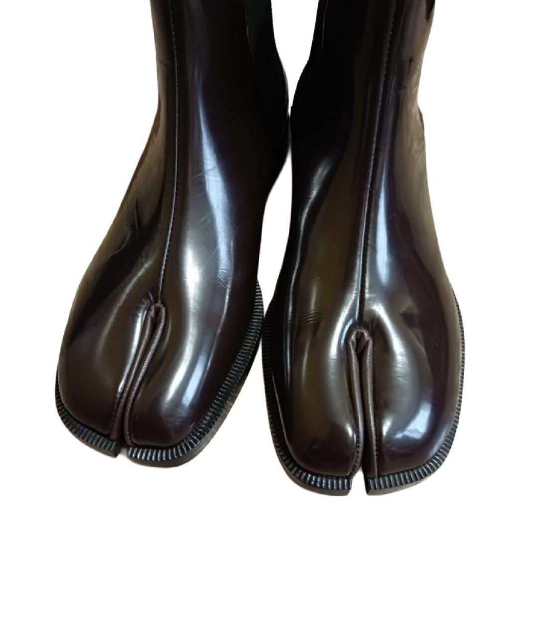 MAISON MARGIELA Коричневые ботинки из лакированной кожи, фото 6