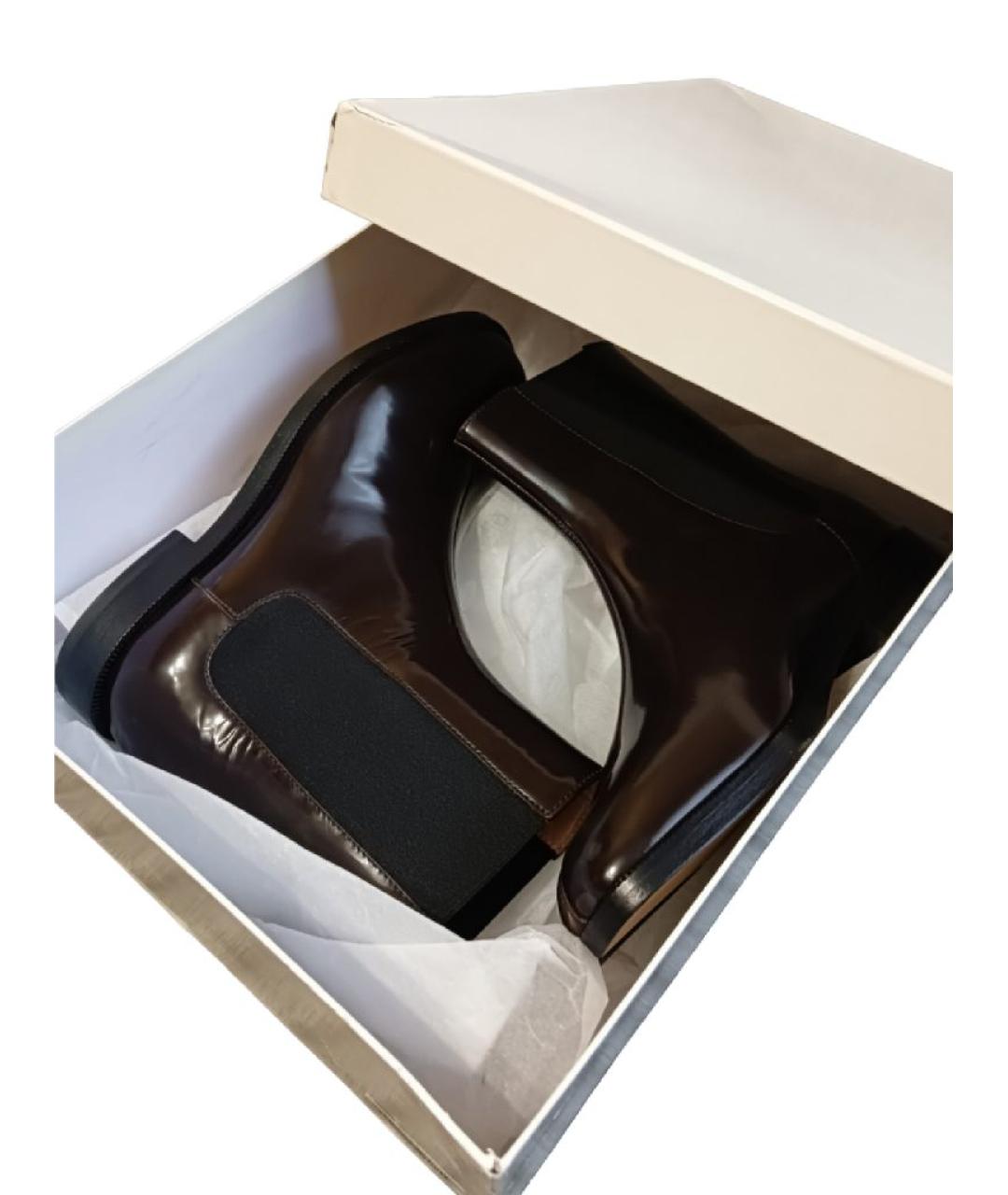 MAISON MARGIELA Коричневые ботинки из лакированной кожи, фото 7