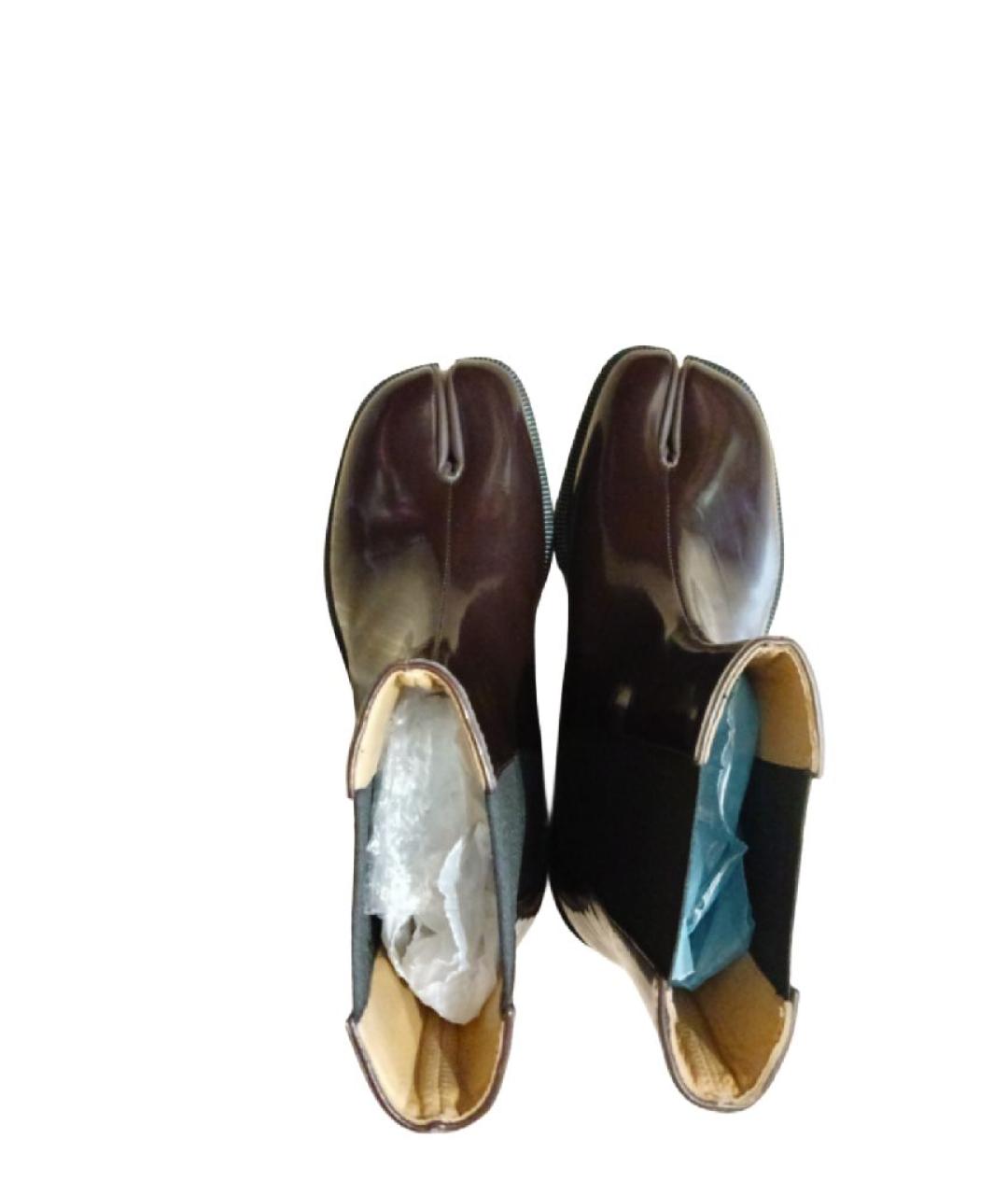 MAISON MARGIELA Коричневые ботинки из лакированной кожи, фото 3