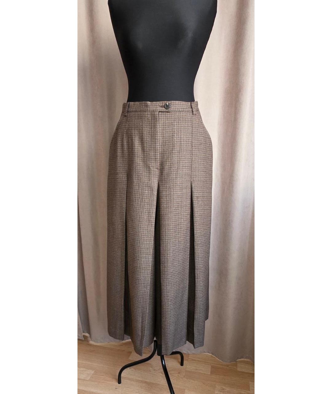 MAISON MARGIELA Коричневый шерстяной костюм с брюками, фото 2