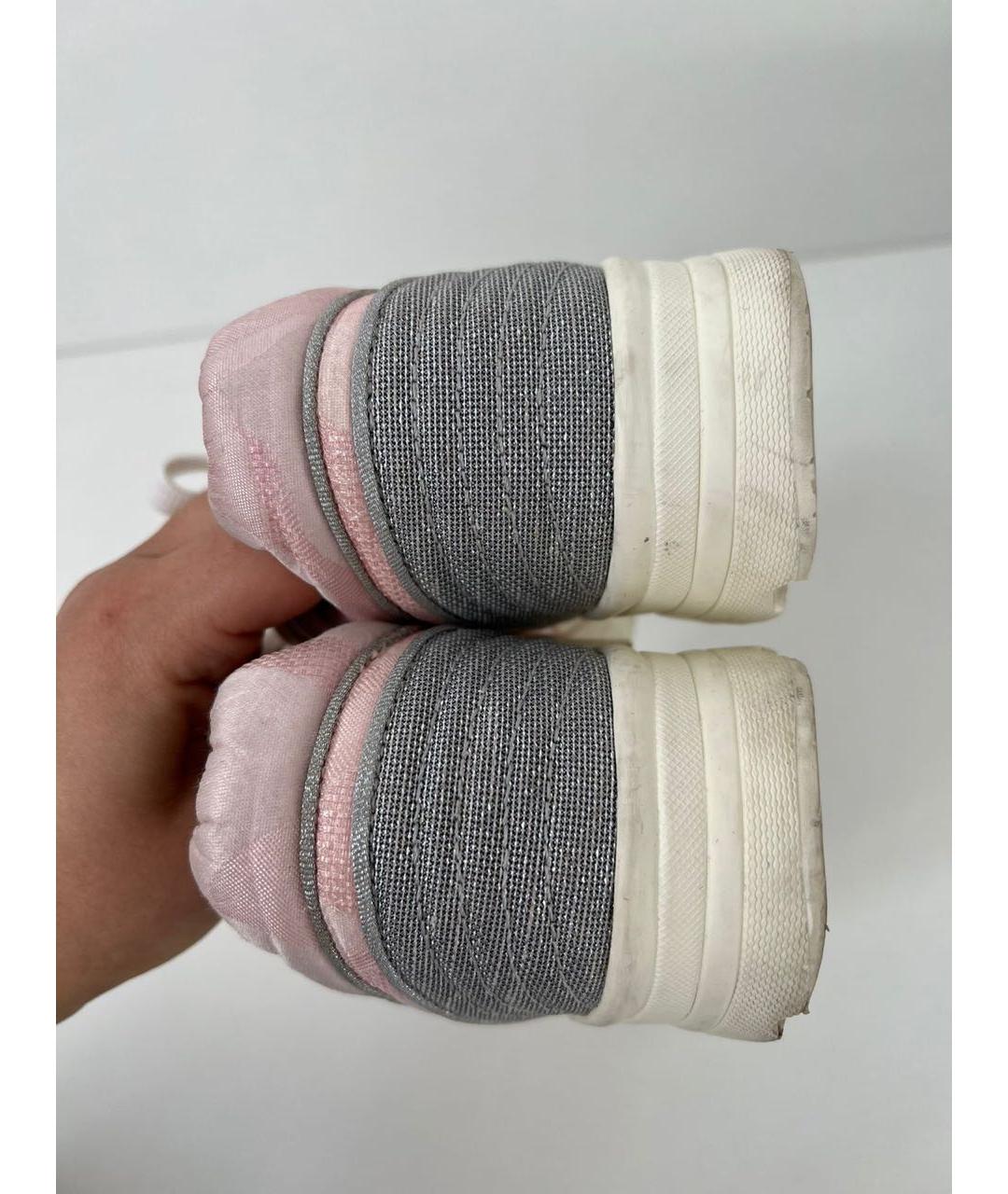 CHANEL Розовые текстильные кеды, фото 4