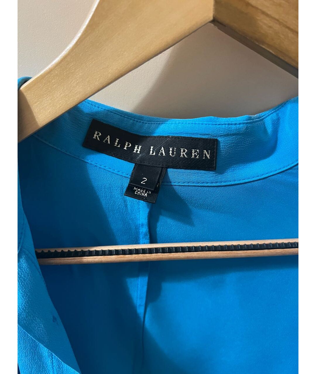 RALPH LAUREN Бирюзовая шелковая рубашка, фото 4