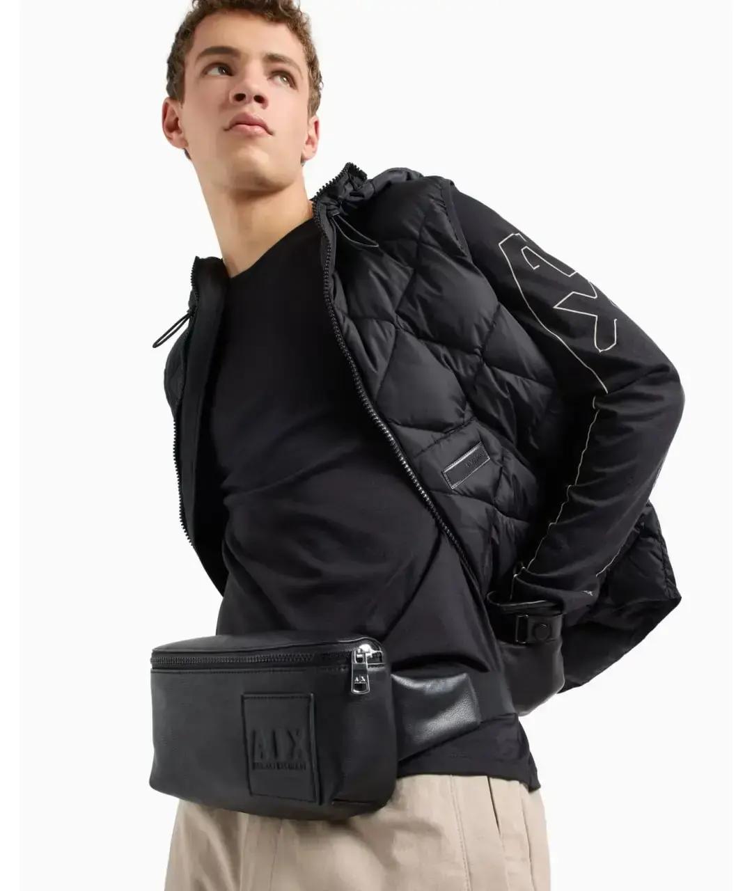 ARMANI EXCHANGE Черная поясная сумка, фото 3