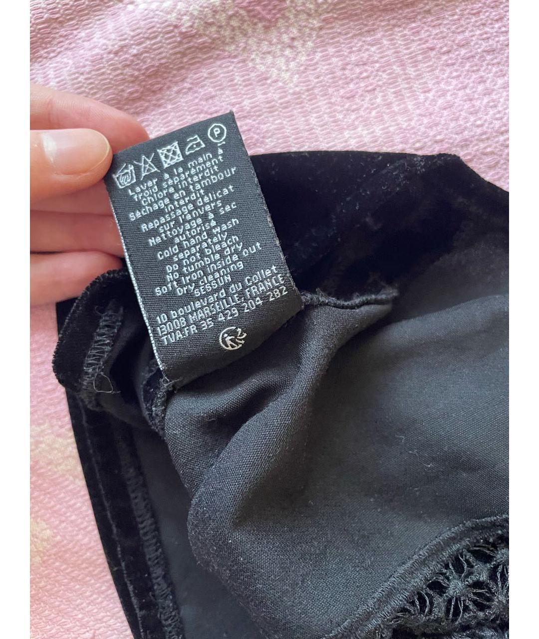 SESSUN Черная велюровая блузы, фото 6