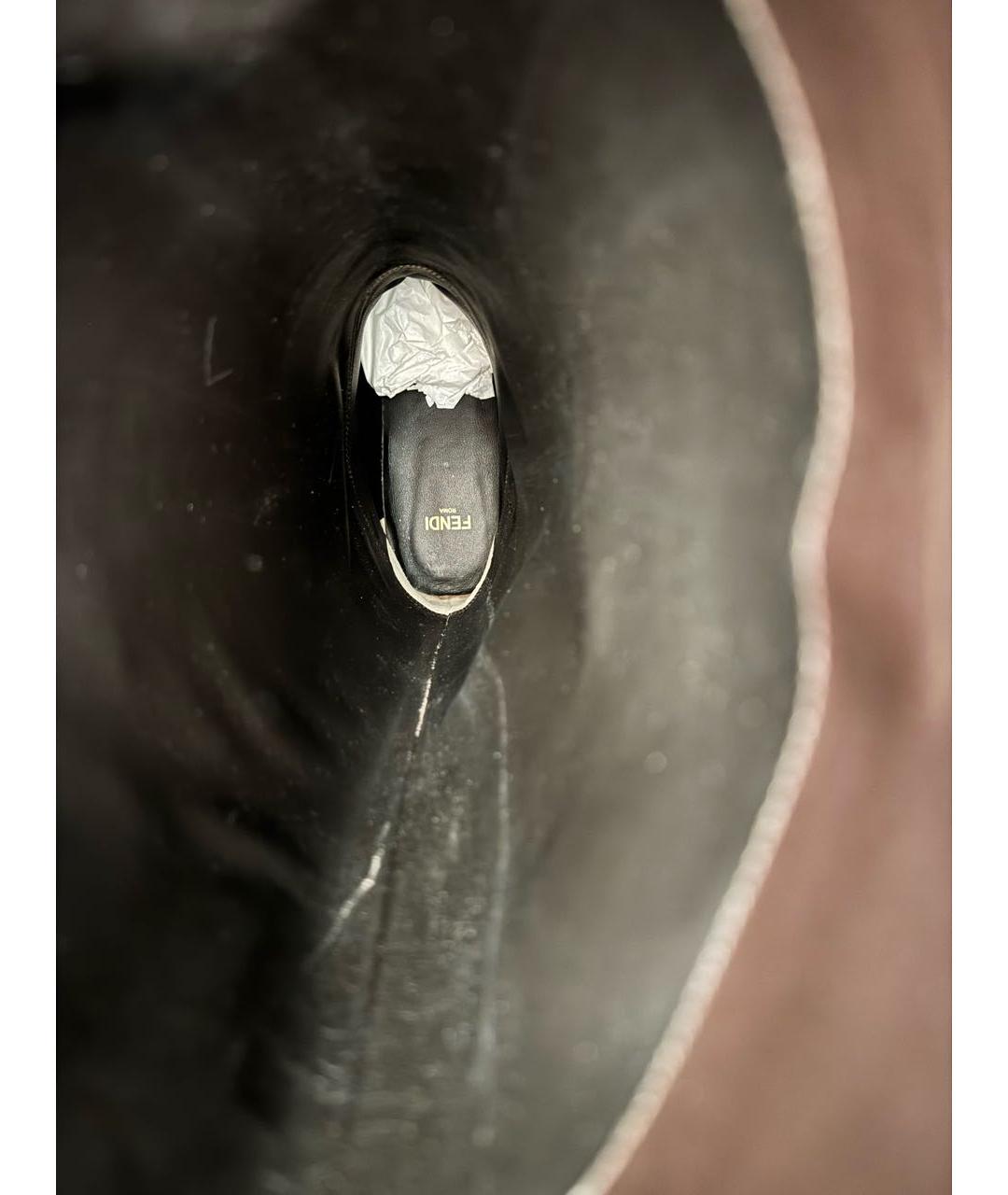 FENDI Коричневые кожаные сапоги, фото 8