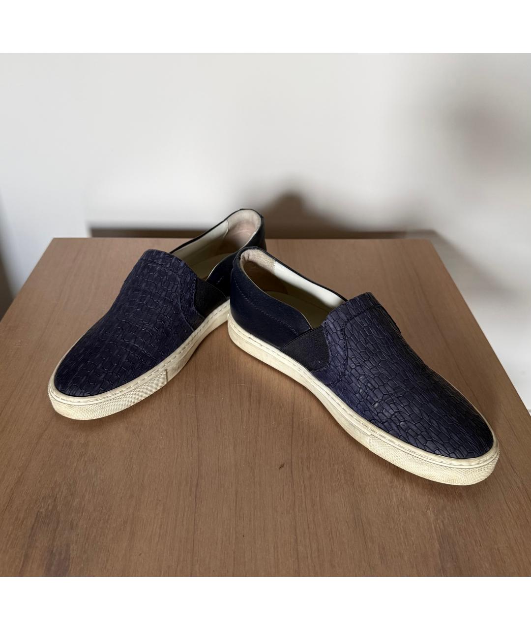 LANVIN Темно-синие кожаные лоферы, фото 6