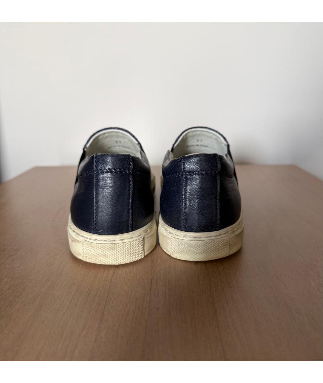 LANVIN Темно-синие кожаные лоферы, фото 4