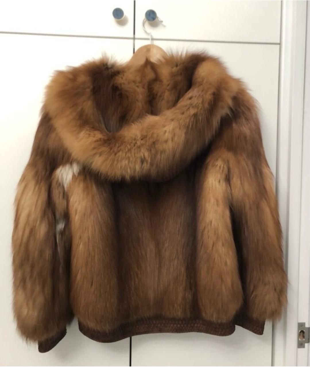SLAVA MASLOV Коричневая меховая шуба, фото 2