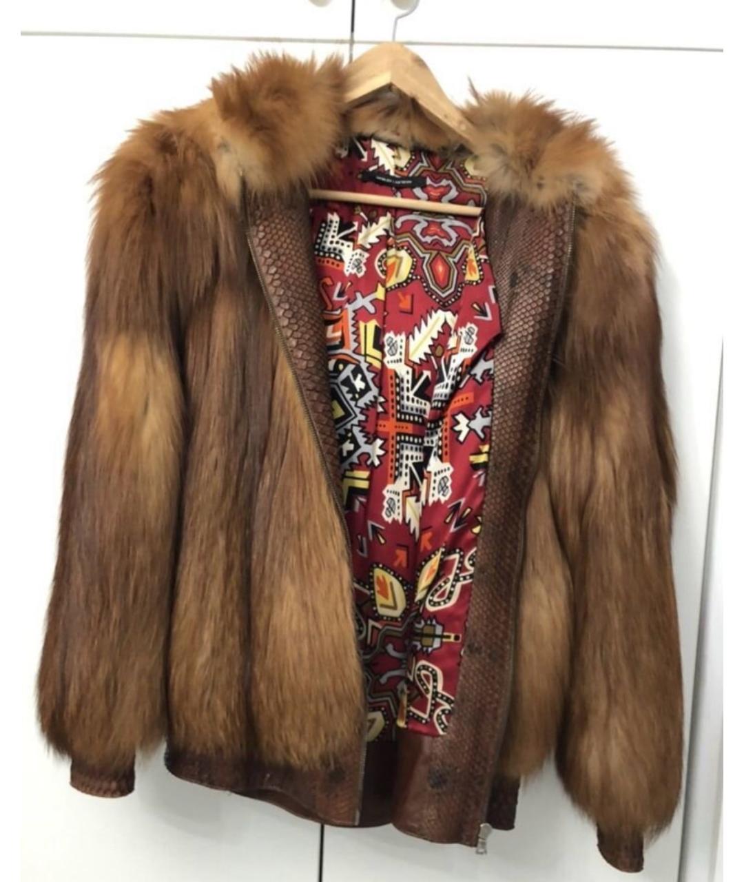 SLAVA MASLOV Коричневая меховая шуба, фото 5