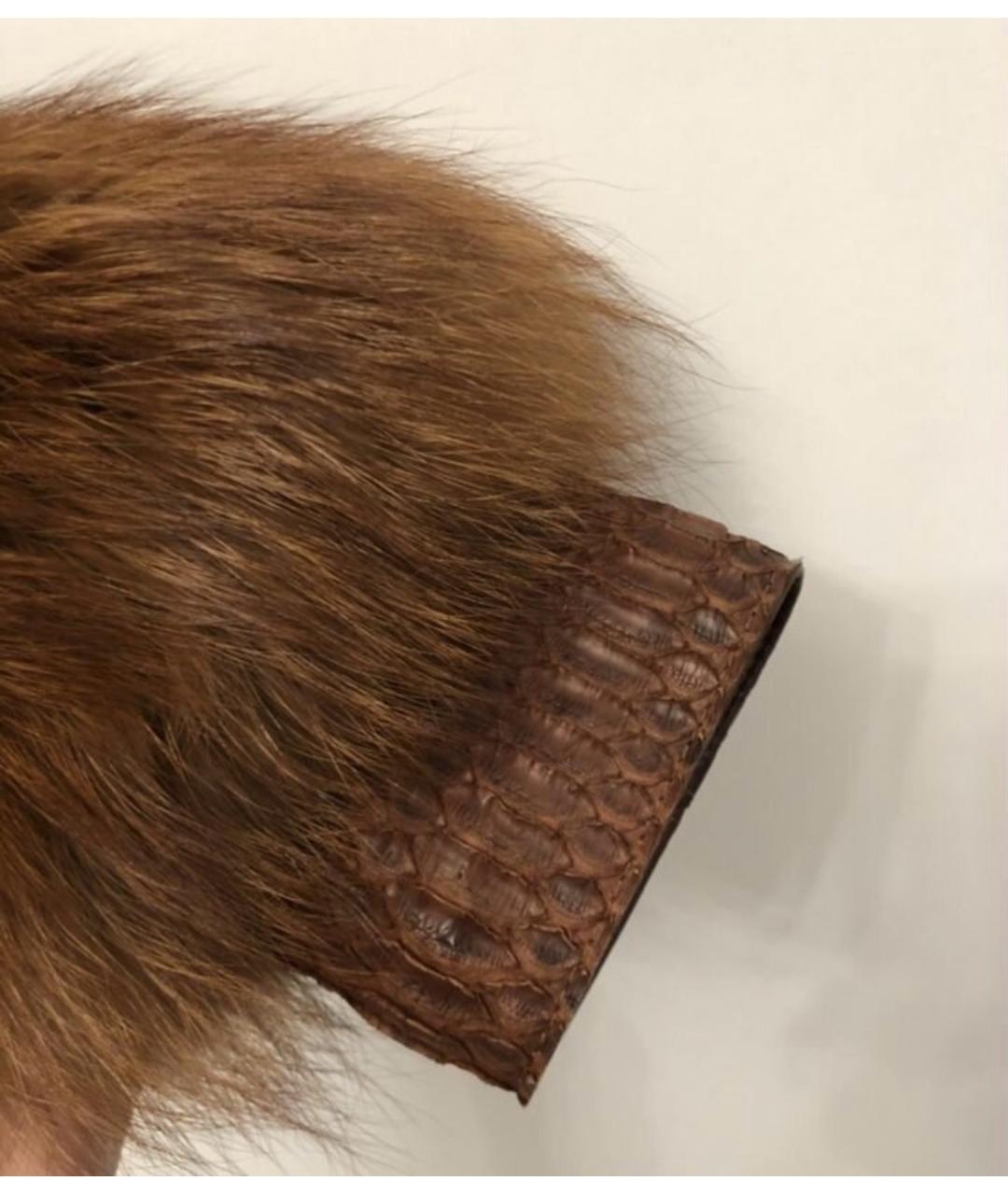 SLAVA MASLOV Коричневая меховая шуба, фото 4