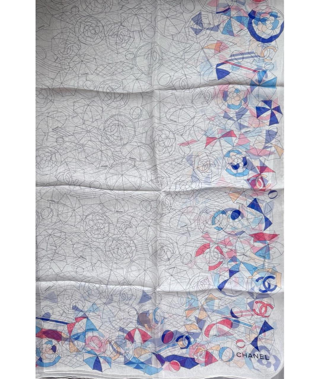 CHANEL Мульти шелковый шарф, фото 4