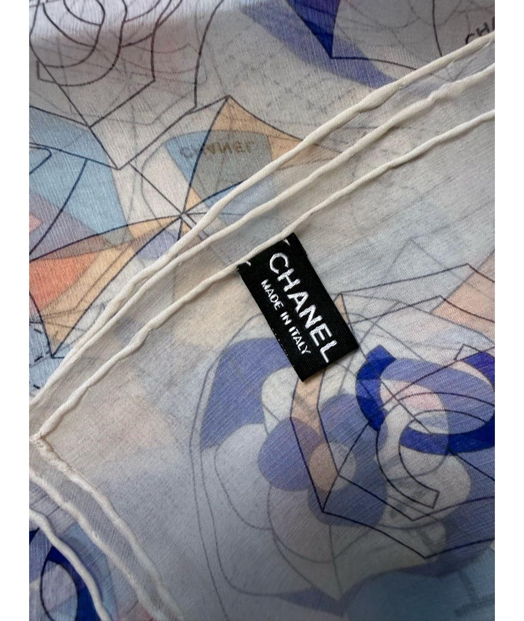 CHANEL Мульти шелковый шарф, фото 5