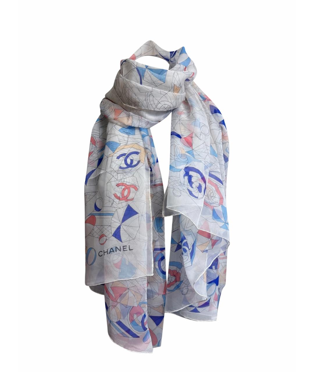 CHANEL Мульти шелковый шарф, фото 1