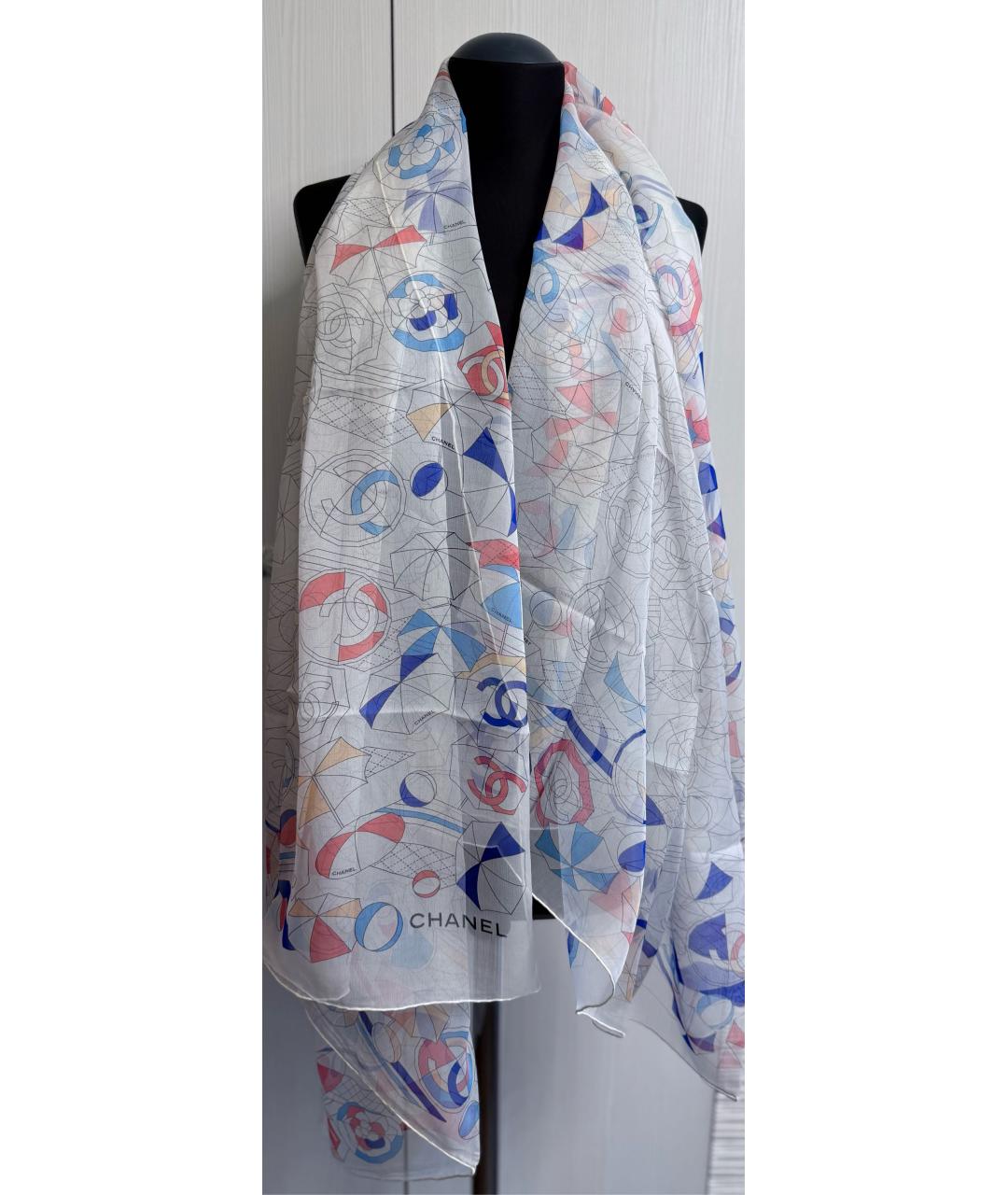 CHANEL Мульти шелковый шарф, фото 2