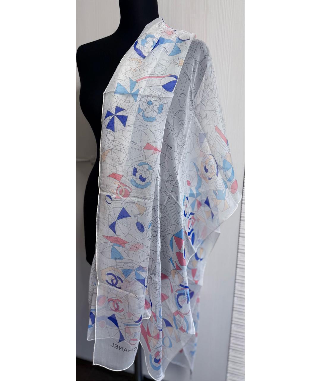 CHANEL Мульти шелковый шарф, фото 3
