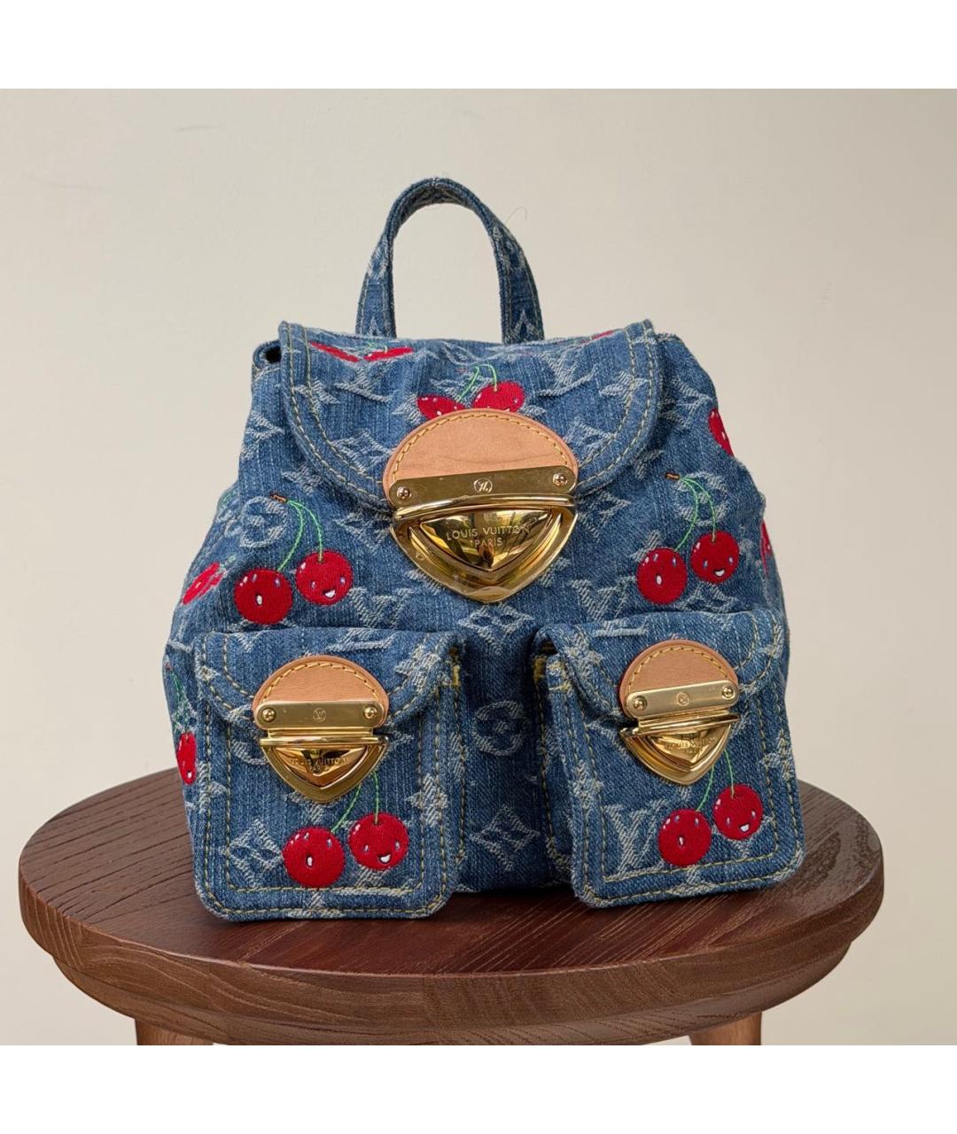 LOUIS VUITTON Синий рюкзак, фото 2