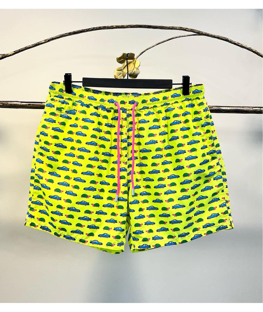 MC2 SAINT BARTH Салатовые полиэстеровые шорты, фото 9