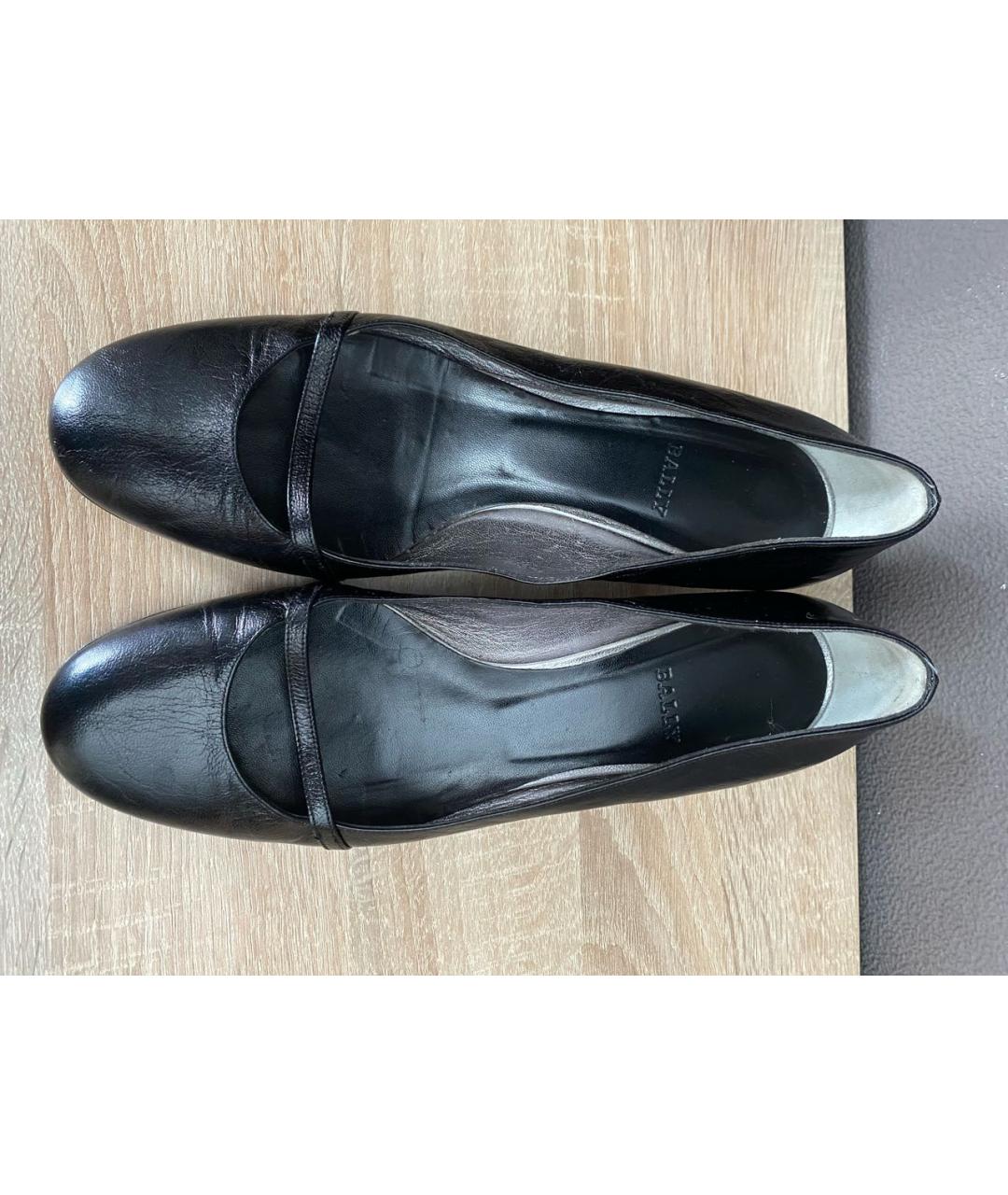 BALLY Черные кожаные туфли, фото 2