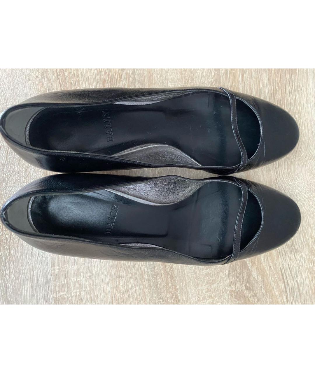 BALLY Черные кожаные туфли, фото 3